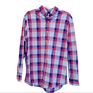 Crown & Ivy Plaid Button Down Collared Shirt Men’s Size Small (S)